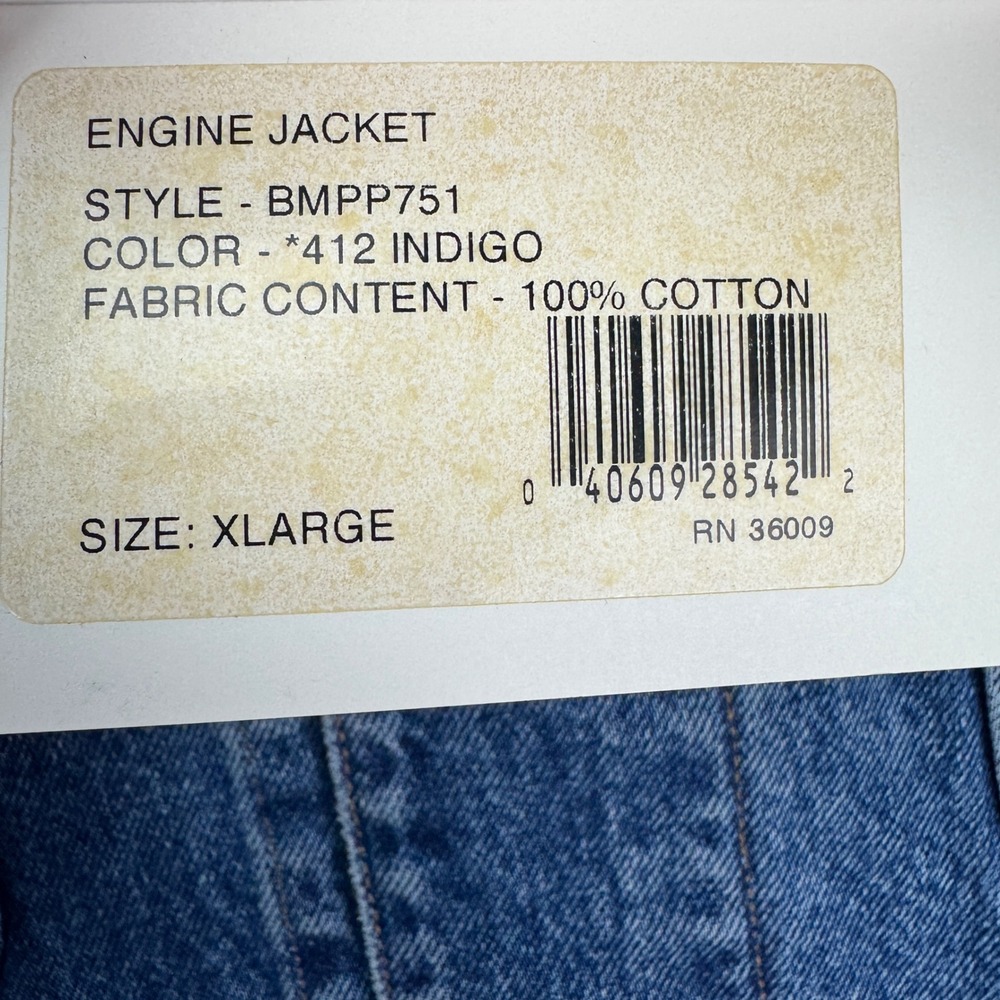 Calvin Klein Engine Jacket Denim Barn Chore Coat 90s NWT XL Deadstock Rare - Picture 8 of 15